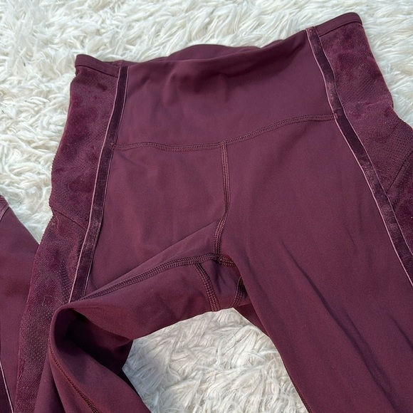 Lululemon Wunder Under Crop High-Rise *Flocked 21" Dark Adobe / Scatter Floral - Picture 2 of 5